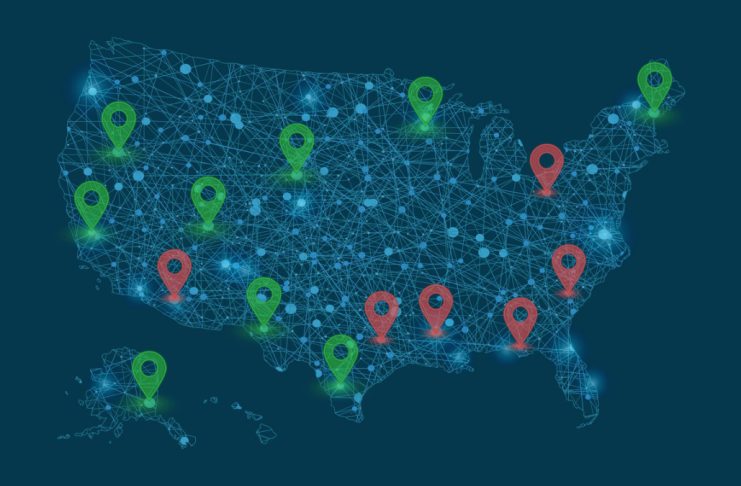 Study data: US cities, states with the most annual software deployments