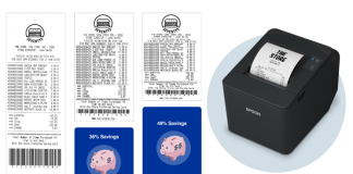 Epson Introduces Paper Savings Estimator for Point-of-Sale Printers
